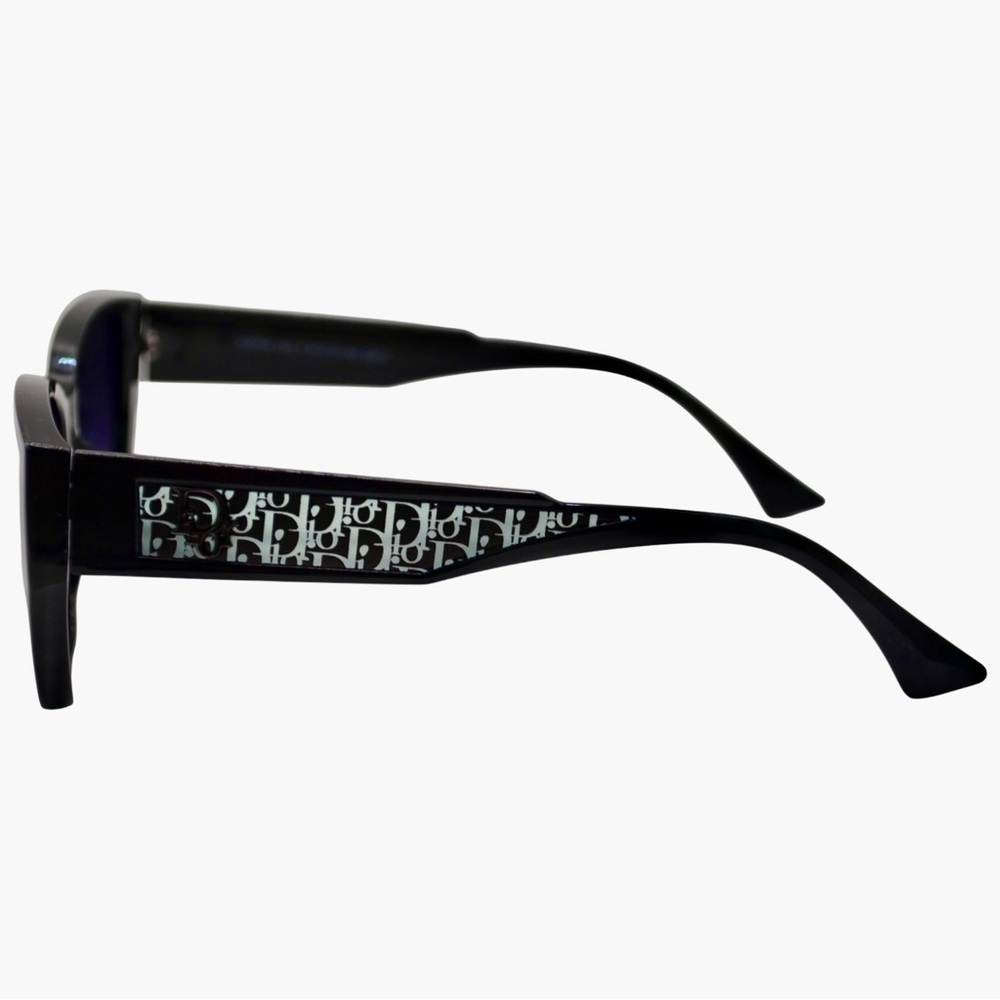 Dior Women’s Sunglasses | Black & White Temples | Gray/Purple Gradient Polarized - Picture 3 of 16